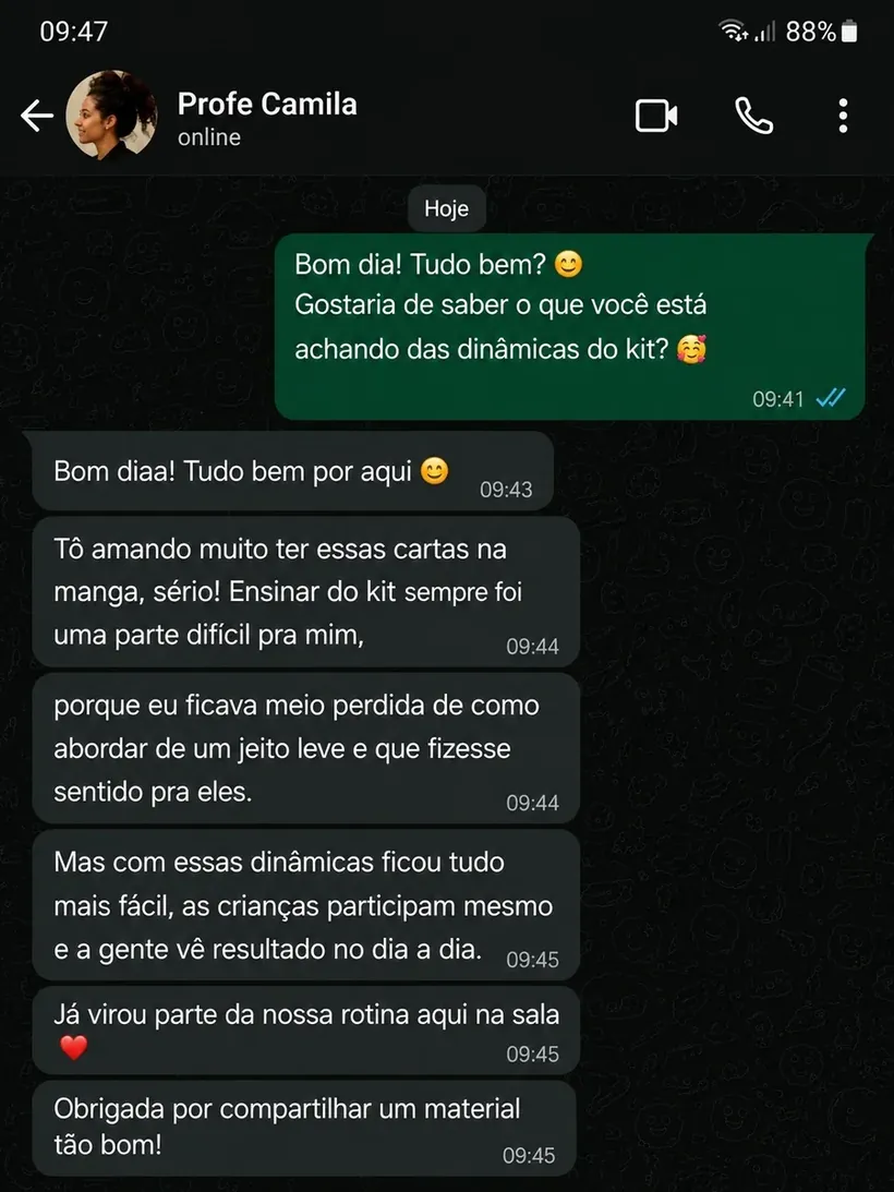 Depoimento sobre o Kit Anti-Bullying 1